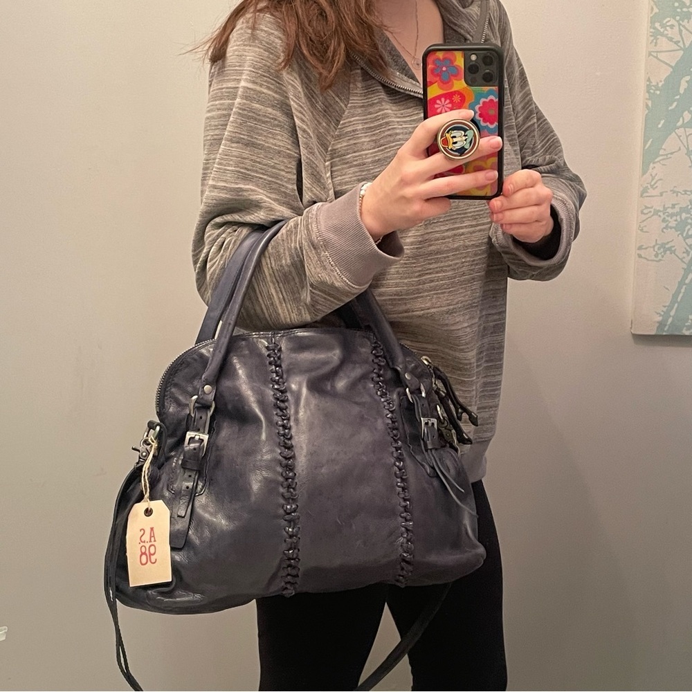 NWT A.S.98 Leather Shoulder Crossbody Bag - Picture 1 of 11
